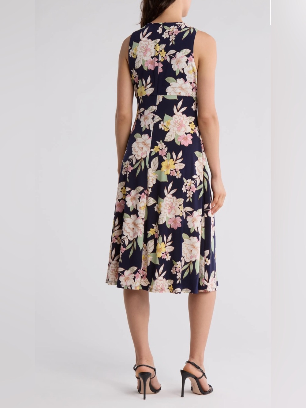 London Times Women’s Sleeveless Round Neck Midi Length Dress Size 18W - Picture 2 of 10